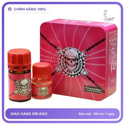 Popper Titanmen Đầu Lâu Hồng Cực Mạnh Combo 40ml chính hãng - chai 40ml, hương dịu không nồng, dòng mạnh - giao hàng che tên kín đáo