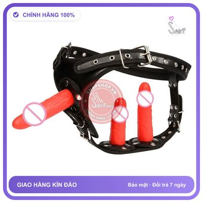 Dương Vật Giả Dây Đeo Dành Cho Les 3 chính hãng - chất liệu an toàn cho da, dễ vệ sinh, êm ái khi dùng - giao hàng che tên kín đáo