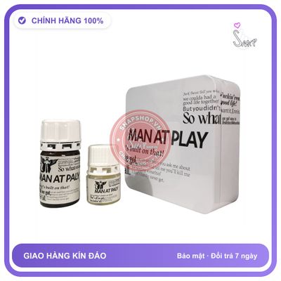 Popper Man At Play Trắng Set 40ml + 20ml Cực Mạnh chính hãng - chai 60ml, hương dịu không nồng, dòng mạnh - giao hàng che tên kín đáo