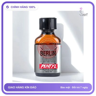 Popper Berlin Hard Pentyl 24ml chính hãng - chai 24ml, hàng chuẩn nhập khẩu, nắp kín không bay hơi - giao hàng che tên kín đáo