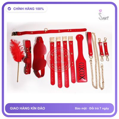 Set BDSM XOXO Bộ Sưu Tập 9 Món Hoàn chính hãng - silicone mềm mại, chất liệu an toàn cho da, dễ vệ sinh - giao hàng che tên kín đáo