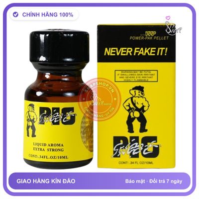 Popper Pig Sweet Vàng 10ml Chính Hãng Never Fake It - chai 10ml, hương dịu không nồng, hàng chuẩn nhập khẩu - giao hàng che tên kín đáo