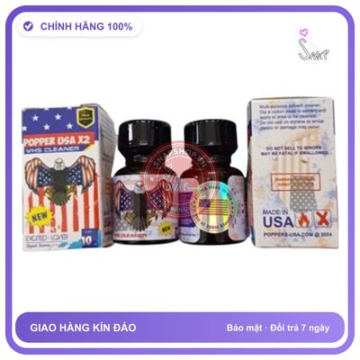 Popper USA X2 10ml Chính Hãng Mẫu Mới - chai 10ml, hàng chuẩn nhập khẩu, nắp kín không bay hơi - giao hàng che tên kín đáo