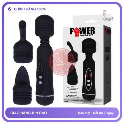 Máy Massage Vùng Kín Pretty Love Power Wand Chạm chính hãng - 12 chế độ rung, silicone y tế, chất liệu an toàn cho da - giao hàng che tên kín đáo