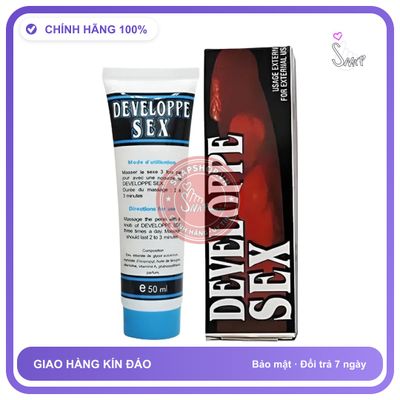 Gel Bôi Tăng Kích Thước Dương Vật Develope Sex Chính Hãng - sạc USB, chất liệu an toàn cho da, dễ vệ sinh - giao hàng che tên kín đáo
