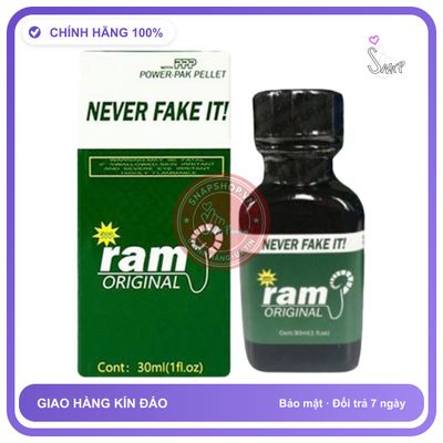 Popper Ram Original 30ml chính hãng Never Fake It PPP - chai 30ml, hương dịu không nồng, hàng chuẩn nhập khẩu - giao hàng che tên kín đáo