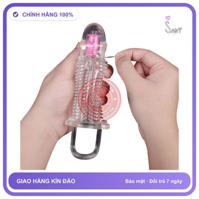 Bao Cao Su Đôn Dên Gai Rung Đầu Có chính hãng - có gai nổi, ôm sát cảm giác thật, chất liệu latex an toàn - giao hàng che tên kín đáo