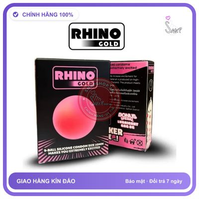 Bao Cao Su Rhino Gold Size Nhỏ 49mm Kèm chính hãng - ôm sát cảm giác thật, chất liệu latex an toàn, hàng nhập khẩu - giao hàng che tên kín đáo