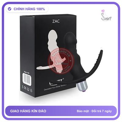 Dụng Cụ Kích Thích Hậu Môn LEVETT Zac Mang chính hãng - 16 chế độ rung, chống nước, silicone mềm mại - giao hàng che tên kín đáo