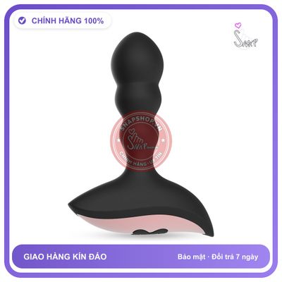 Dụng Cụ Kích Thích Hậu Môn Điều Khiển Từ chính hãng - 10 chế độ rung, sạc USB, silicone mềm mại - giao hàng che tên kín đáo