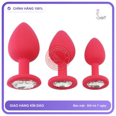 Phích Cắm Silicon Hậu Môn Đính Đá Khám Phá Giới Hạn Mới chính hãng - rung êm không tiếng động, silicone mềm mại, chất liệu an toàn cho da - giao hàng che tên kín đáo