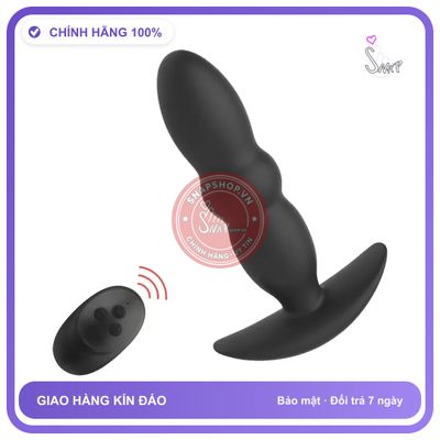 Dụng Cụ Massage Hậu Môn rung nhấp chuyển động đẩy tới và lui Cực Phê chính hãng - 3 chế độ rung, sạc usb, điều khiển từ xa - giao hàng che tên kín đáo
