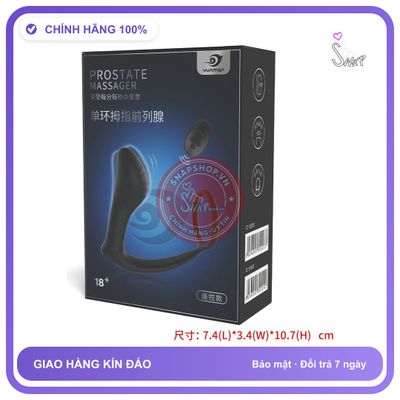 Dụng Cụ Kích Thích Hậu Môn Kèm Cock Rings chính hãng - 10 chế độ rung, điều khiển từ xa, silicone mềm mại - giao hàng che tên kín đáo