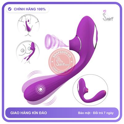 Máy Rung Và hút và mút cực mạnh Âm Đạo Nvtoys DINA chính hãng - 10 chế độ rung, sạc USB, silicone mềm mại - giao hàng che tên kín đáo