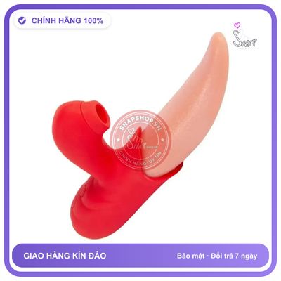 Lưỡi Rung hút và mút cực mạnh 10 Chế Độ Kích Thích Điểm G chính hãng - 10 chế độ rung, sạc usb, silicone y tế - giao hàng che tên kín đáo