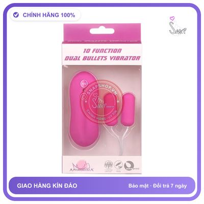 Trứng Rung 2 Đầu 10 Chế Độ Rung Siêu Sướng chính hãng - sạc USB, silicone cao cấp, chất liệu an toàn cho da - giao hàng che tên kín đáo