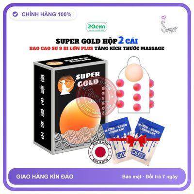 Bao Cao Su Bi Lớn 1 cm Super Gold chính hãng - siêu mỏng, hỗ trợ kéo dài, ôm sát cảm giác thật - giao hàng che tên kín đáo
