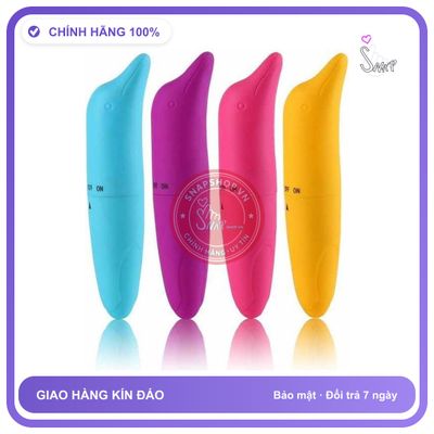 Trứng Rung Mini Hình Cá Heo Đúng Chất “Nhỏ Nhưng Có Võ” chính hãng - sạc USB, chất liệu an toàn cho da, dễ vệ sinh - giao hàng che tên kín đáo