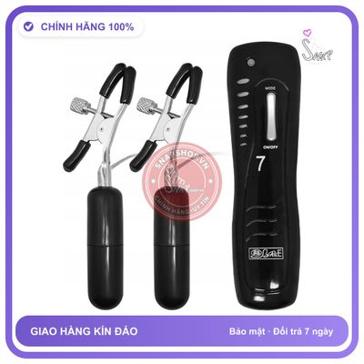 Trứng Rung Tình Yêu Kẹp Núm Vú 7 Chế chính hãng - 7 chế độ rung, silicone mềm mại, chất liệu an toàn cho da - giao hàng che tên kín đáo