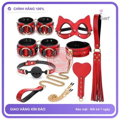 Bộ BDSM 8 Món Khám Phá Thế Giới Khoái Cảm Bất Tận chính hãng - rung êm không tiếng động, chất liệu an toàn cho da, dễ vệ sinh - giao hàng che tên kín đáo