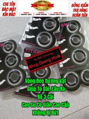 ( Cao Su Co Giãn Cao Cấp Ko Bị Đứt) Vòng Đeo Dương Vật Bộ 3 Cái, Chống Xuất Tinh Sớm, Giúp To Dài Dương Vật, Kéo Dài Thời Gian Quan Hệ 