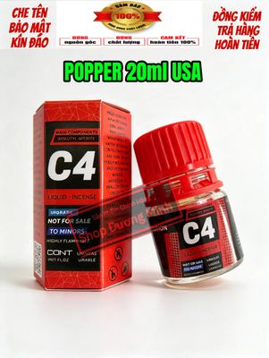 Popper 20ml USA, Hàng Chính Hãng, Cực Mạnh Phê Lâu,Ko Nhức Đầu, Ko Bỏng Mũi, Che Tên 