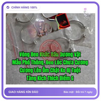 Đồ chơi người lớn Sale Vòng Đeo Dương Vật, Giúp Tăng Kích Thích Điểm G, Bao Sướng, che tên sản phẩm bảo mật kín đáo