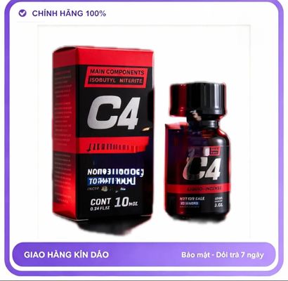 Chai hít tăng khoái cảm Popper C4 10ml Chai Hít kích thích quan hệ cho nam và nữ 10ml USA, ko tác dụng hoàn tiền