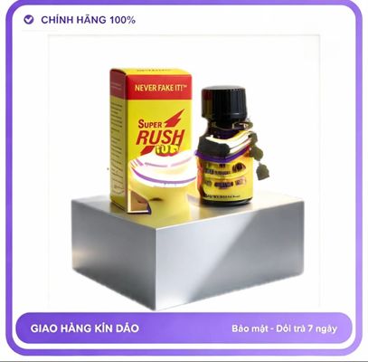Chai hít tăng khoái cảm Popper SUPER RUSH 10ml Sale Popper 10ml USA Hàng Nhập Khẩu Chính Hãng, Kích Thích Cực Mạnh, Hít Là Phê Ngay