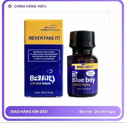 Chai hít tăng khoái cảm Popper Blue boy 10ml Hàng Nhập Khẩu Chính Hãng USA Popper 10ml Dòng Mạnh Phê Lâu, Tác Dụng Nhanh Chóng