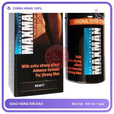 Chai xịt kéo dài thời gian nam MAXMAN Hàng Chính Hãng Chai Xịt Cương Cứng, Kéo Dài Thời Gian Quan Hệ, Tác Dụng Cực Nhanh, che tên sản phẩm bảo mật kín
