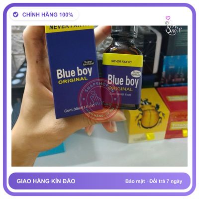 Chai hít tăng khoái cảm Popper Blue boy 30ml Hàng Nhập Khẩu Popper 30ml USA, Kích Thích Hưng Phấn Cực Mạnh, Hít Là Phê Ngay