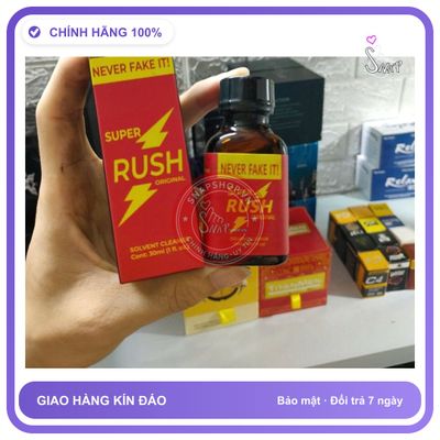 Chai hít tăng khoái cảm Popper Super Rush 30ml Chai Hít Vào Mũi, Giúp Hỗ Trợ Kích Thích Khoái Cảm, Tăng Cường Sinh Lý, Cho Nam Nữ, Popper 30ml USA, ch