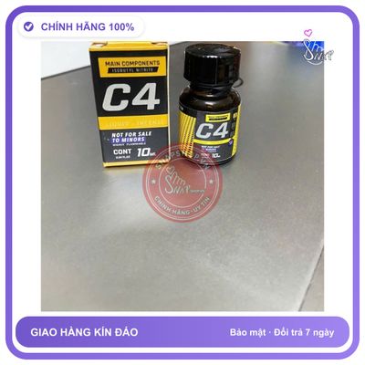 Chai hít tăng khoái cảm Popper C4 10ml Hàng Chính Hãng USA Popper 10ml C4 Dòng Cao Cấp, Siêu Mạnh, Bao Phê, Chống Lờn