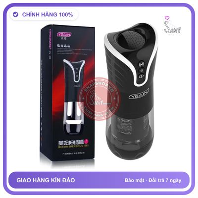 Máy Yeain rung nhấp chuyển động đẩy tới và lui Có Tiếng Rên chính hãng - sạc USB, rung nhấp chuyển động đẩy tới và lui tự động, silicone hàng có sẵn
