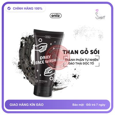 Sữa Rửa Mặt Daily Face Wash Than Gỗ Sồi Ngừa Mụn Ẩn 100ml chính hãng - sạc USB, chất liệu an toàn cho da, dễ vệ sinh - giao hàng che tên kín đáo