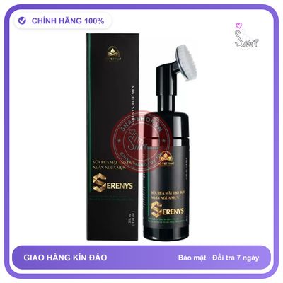 Sữa Rửa Mặt Tạo Bọt Ngăn Ngừa Mụn Nam Serenys 150ml chính hãng - sạc USB, chất liệu an toàn cho da, dễ vệ sinh - giao hàng che tên kín đáo