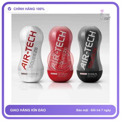 Cốc Tenga Tenga Air Tech Squeeze chính hãng - silicone mềm mại, chất liệu an toàn cho da, dễ vệ sinh - giao hàng che tên kín đáo