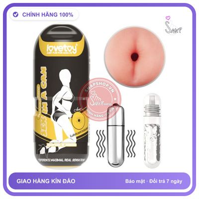 Cốc Lovetoy Hình Hậu Môn Có Rung chính hãng - silicone mềm mại, chất liệu an toàn cho da, dễ vệ sinh - giao hàng che tên kín đáo