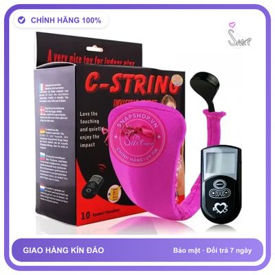Quần Lót C-String Có Rung Điều Khiển Từ Xa chính hãng - set đầy đủ phụ kiện, chất vải mềm mát, đường may tỉ mỉ - giao hàng che tên kín đáo