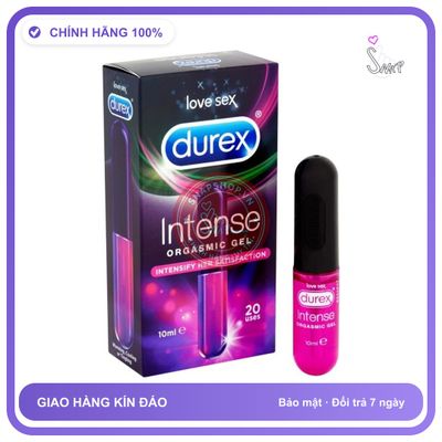 Gel Bôi Trơn Tăng Khoái Cảm Durex Intense Orgasmic Gel 10ml chính hãng - gốc nước không dính rít, dung tích 10ml, dịu nhẹ an toàn cho da - giao hàng che tên kín đáo