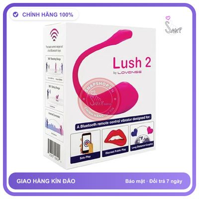 Lush 2 Siêu Phẩm Của Lovense Điều Khiển Bluetooth Không Giới Hạn chính hãng - điều khiển qua app, điều khiển từ xa, chất liệu an toàn cho da - giao hàng che tên kín đáo