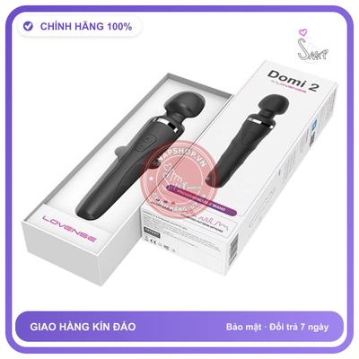 Chày Rung Lovense DOMI 2 Cao Cấp Rung Cực chính hãng - điều khiển qua app, chống nước, silicone y tế - giao hàng che tên kín đáo
