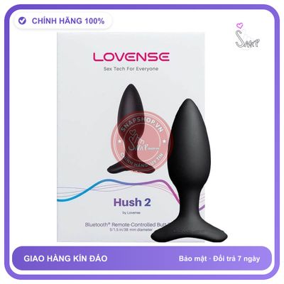 Hậu môn Lovense Hush 2 Kết Nối App chính hãng - điều khiển qua app, rung êm không tiếng động, silicone mềm - giao hàng che tên kín đáo