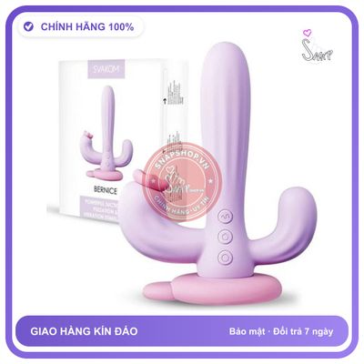 Dương Vật Giả Svakom Bernice 3 Đầu Rung Hút 10 Chế Độ chính hãng - 10 chế độ rung, silicone cao cấp, chất liệu an toàn cho da - giao hàng che tên kín đáo