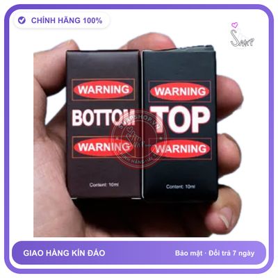 Combo Popper Warning Top vs Bot USA chính hãng - chai 10ml, hàng chuẩn nhập khẩu, nắp kín không bay hơi - giao hàng che tên kín đáo
