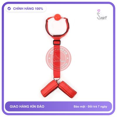 Set Đồ Chơi Khóa Tay và Bịt Miệng Siêu Phê chính hãng - chất liệu an toàn cho da, dễ vệ sinh, êm ái khi dùng - giao hàng che tên kín đáo