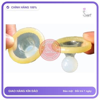 Bao Cao Su Có Viên Bi Lớn Ở Đầu Hộp 2 Chiếc chính hãng - siêu mỏng, có gai nổi, hộp 2 cái - giao hàng che tên kín đáo