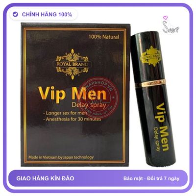 Chai Xịt Vip Men Kéo Dài Thời Gian - 10ml chính hãng - chiết xuất thảo dược, thấm nhanh không nhờn rít, dùng trước khi quan hệ - giao hàng che tên kín đáo