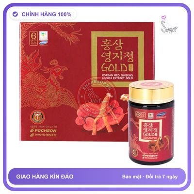Cao hồng sâm Linh chi POCHEON Extract Gold 240g x 2 lọ chính hãng - trọng lượng 240g, hàng chuẩn nguồn gốc rõ ràng, dùng đều đặn mỗi ngày - giao hàng che tên kín đáo
